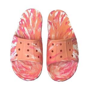 Crocs Baya II Slide Sandals Pink/Orange Papaya Unisex Mens 11, Womens 13‎
